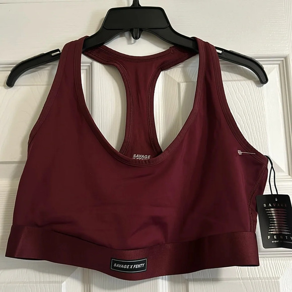 NWT Savage X Fenty Lineup Low-Impact Sports Bra | Size: 1X 16/18 Red Cocoa - Picture 2 of 8